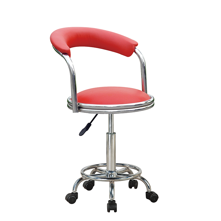 Hospital Chromed Steel height adjustable nursing chairs mobile doctor chair stool