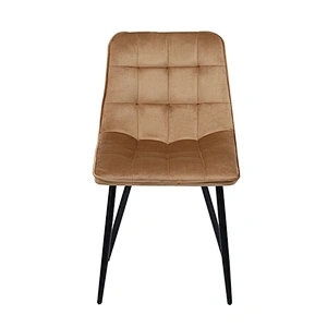 Factory direct sales without assembly modern fabric PU leather chairs dining chairs with metal legs