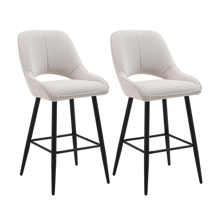 Hot selling modern high table bar chairs for restaurants hotels and bars set with luxurious gold leather bar stool chairs