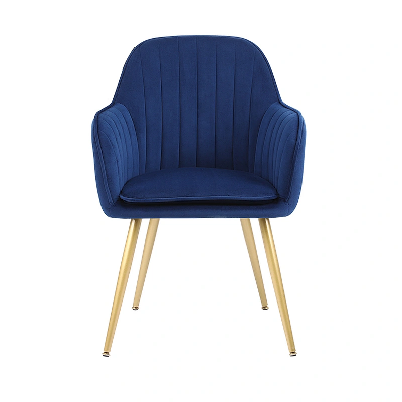 Luxury Design Fabric Modern Pink Velvet Accent Dining Chairs living room bedroom chairs With Golden Legs