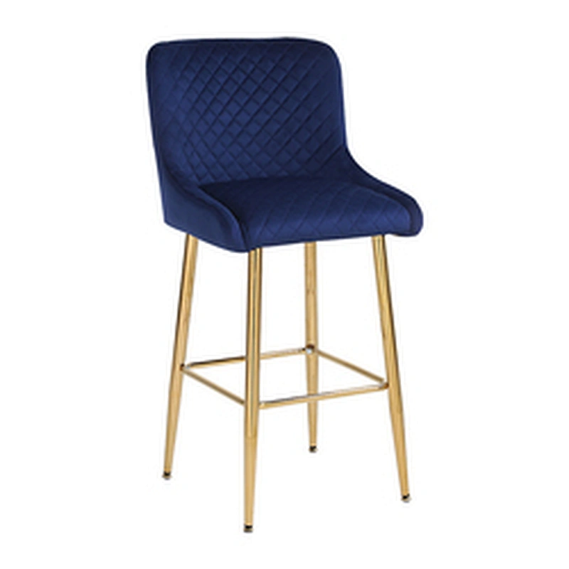 Hot sale metal comfortable bar stool velvet fabric wholesale morden bar chair
