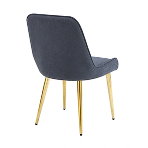 Modern Design Luxury European Upholstered Dining Room Chairs Blue Velvet Dining Chairs With Gold Legs