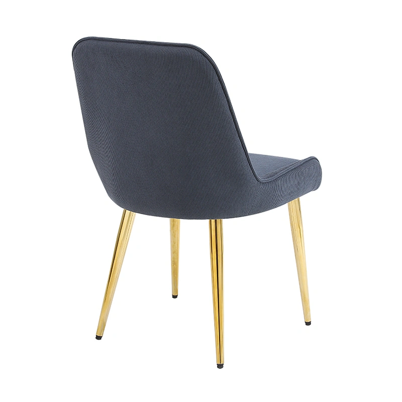 Modern Design Luxury European Upholstered Dining Room Chairs Blue Velvet Dining Chairs With Gold Legs