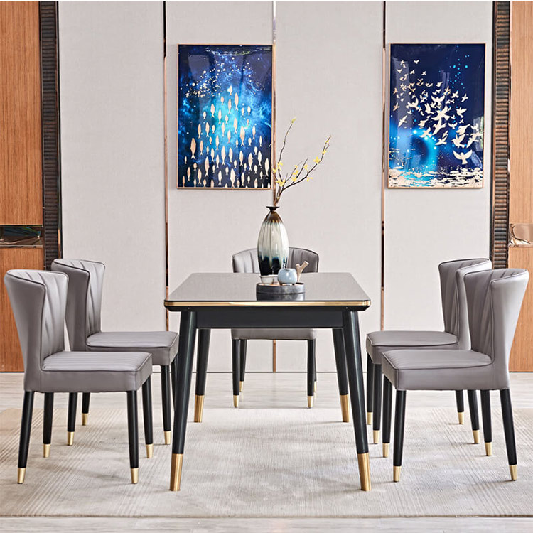 Nordic luxury dining chair home modern minimalist coffee chair spot leather chair
