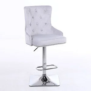 Knocker back furniture factory wholesale upholstered velvet bar chairs