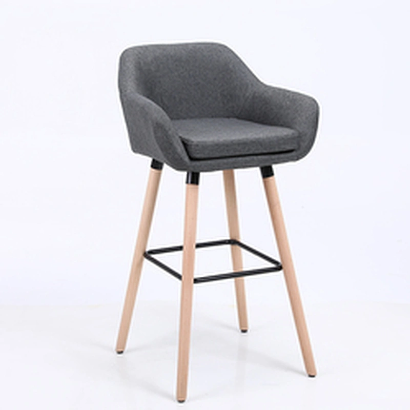 Luxury Modern Nordic style new Design Restaurant Kitchen Cheap High Chair Fabric Cover bar stool with back