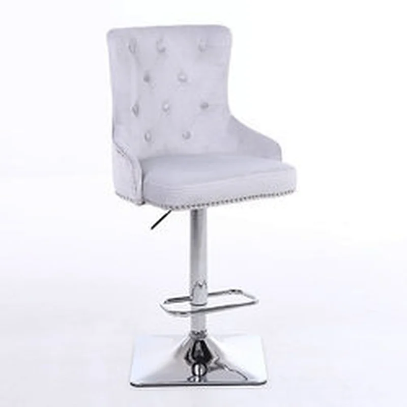 Modern luxury velvet kitchen counter tufted bar stool
