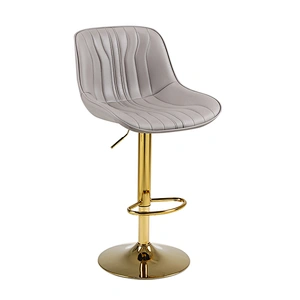 Modern Swivel Bar Stool with Comfortable Backrest