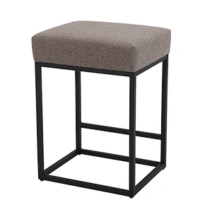 Kitchen Counter Modern Gold Barstools Upholstered Square Stools Backless Farmhouse Island Chairs