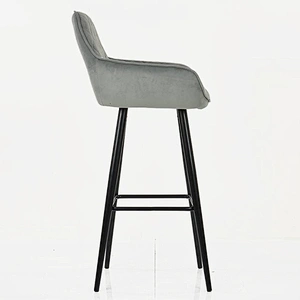 Traditional Industrial Sewing Seat luxury metal bar stools velvet