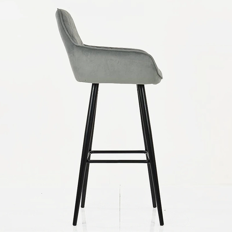 Traditional Industrial Sewing Seat luxury metal bar stools velvet