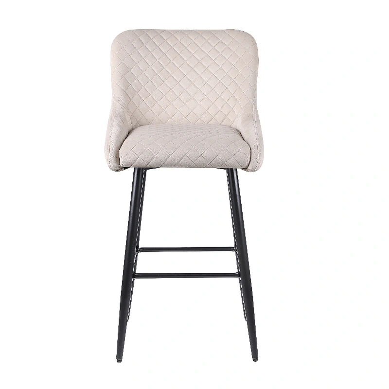 Hot sale metal comfortable bar stool velvet fabric wholesale morden bar chair