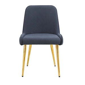 Modern Design Luxury European Upholstered Dining Room Chairs Blue Velvet Dining Chairs With Gold Legs