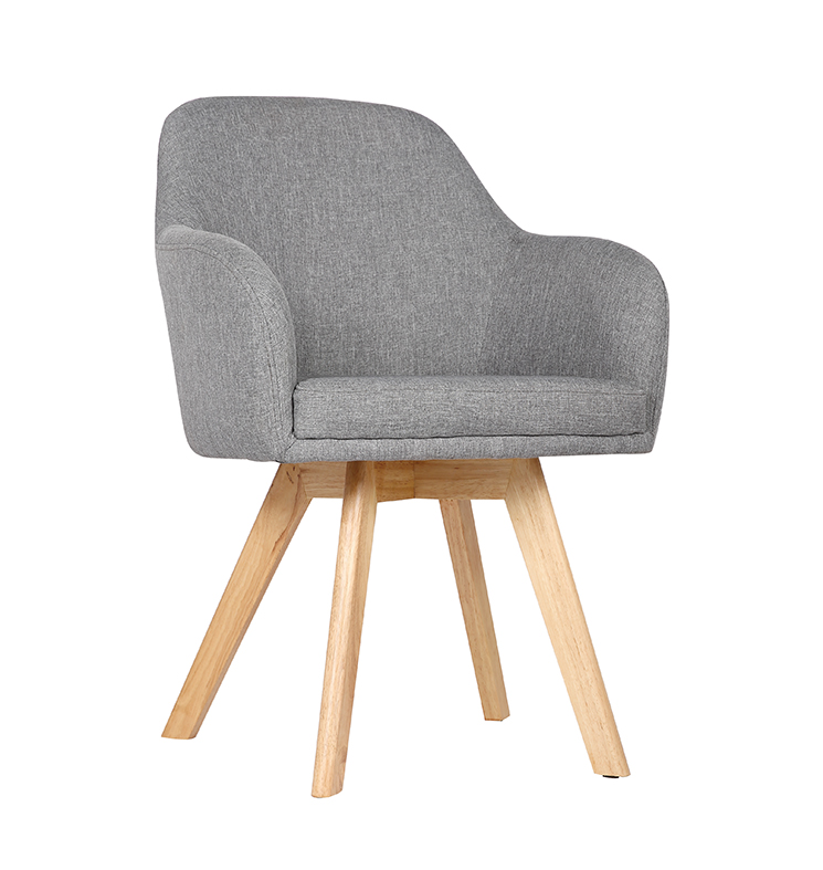China Supplier Hot Sale Leisure Chair High Back Wooden Armrest Living Dining Chair