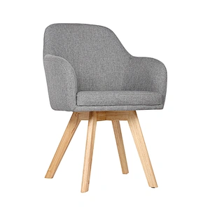China Supplier Hot Sale Leisure Chair High Back Wooden Armrest Living Dining Chair