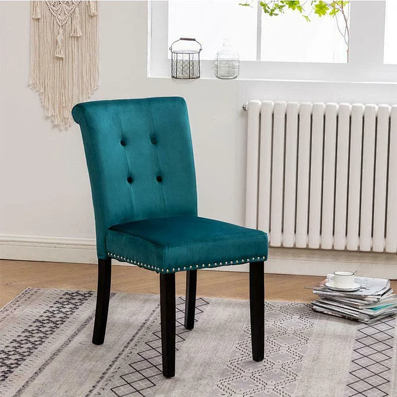 Modern hotel luxury dinning room velvet kitchen tufted dining chair