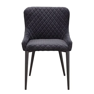 Padded velvet seat with diamond-tufted design modern dining room chair