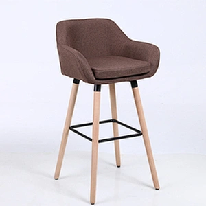 Luxury Modern Nordic style new Design Restaurant Kitchen Cheap High Chair Fabric Cover bar stool with back