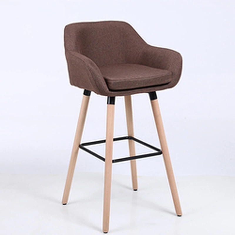 Luxury Modern Nordic style new Design Restaurant Kitchen Cheap High Chair Fabric Cover bar stool with back