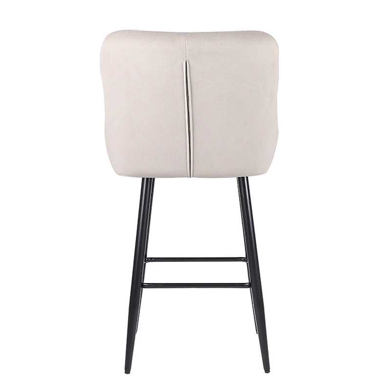 Hot sale metal comfortable bar stool velvet fabric wholesale morden bar chair