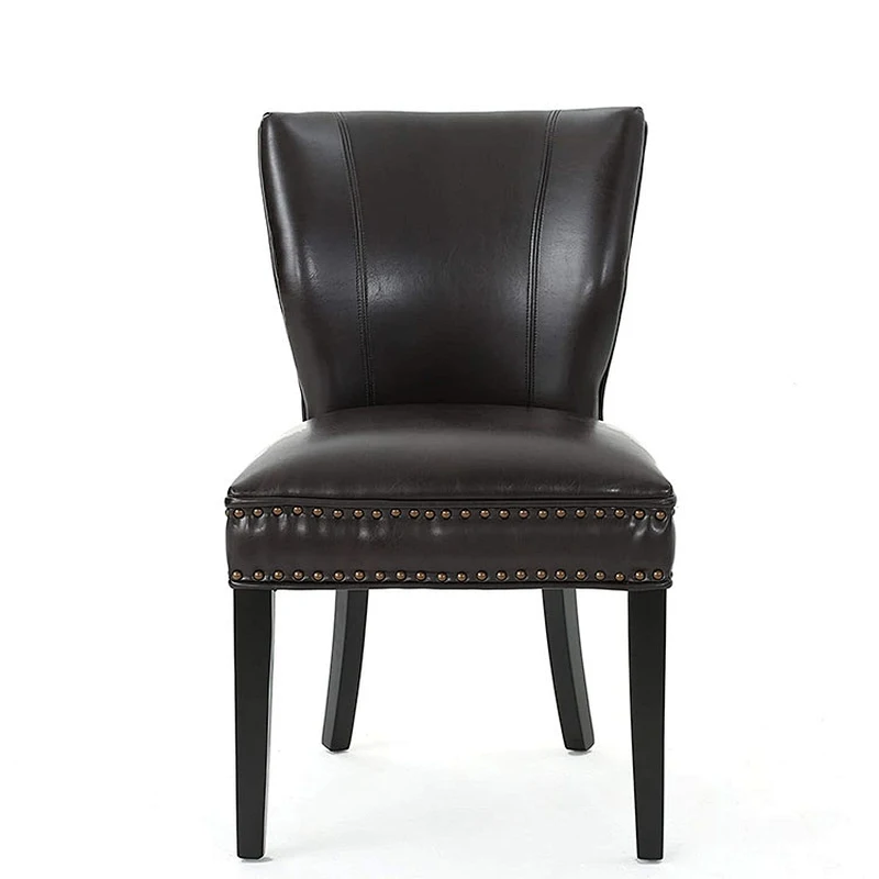 American Style Hotel Furniture Upholstered Vintage Dining Room Chair Leather Accent Dining Chair
