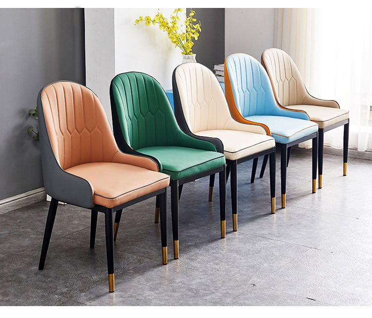 Sale event furniture french upholstered nordic velvet dining room chairs modern leather