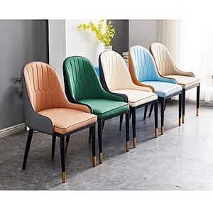 Sale event furniture french upholstered nordic velvet dining room chairs modern leather