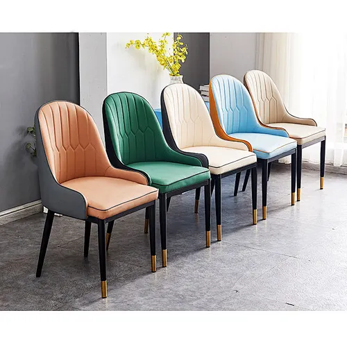 Sale event furniture french upholstered nordic velvet dining room chairs modern leather