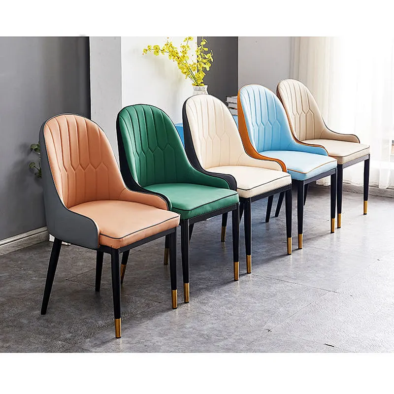 Sale event furniture french upholstered nordic velvet dining room chairs modern leather
