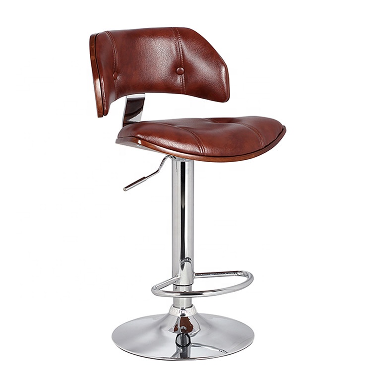 Modern Unfold Swivel chrome shop designer bar stool