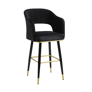Bar stools High chairs Fashion modern furniture Velvet back high stools