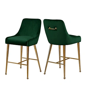 Velvet Upholstered Wholesale luxury bar stools for kitchen