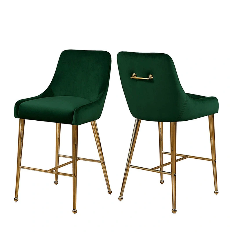 Velvet Upholstered Wholesale luxury bar stools for kitchen