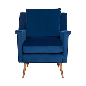 Ergonomic living room velvet upholstered arm rest chair accent task velvet arm chair
