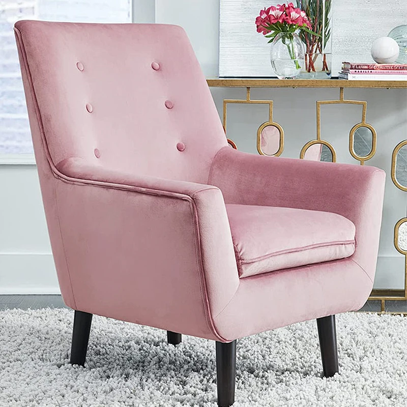 Velvet Tufted strong back and a deep seat modern furniture accent chair