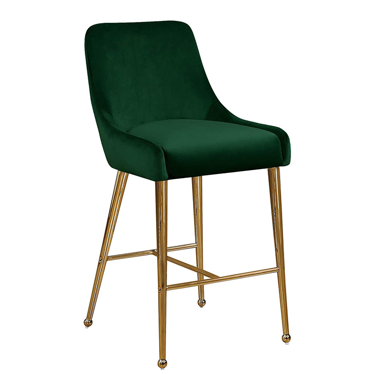 Velvet Upholstered Wholesale luxury bar stools for kitchen