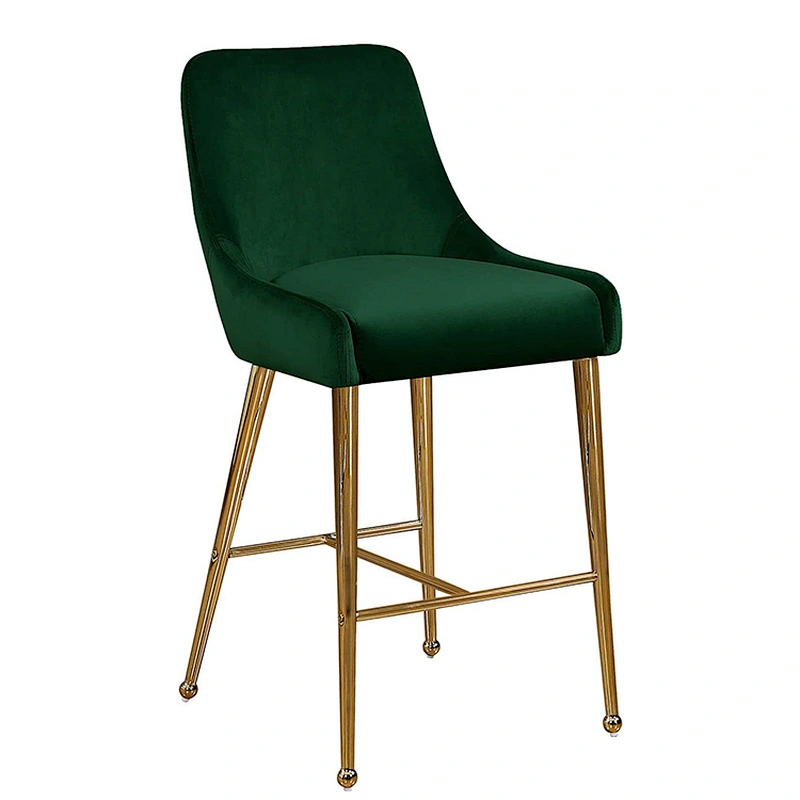 Velvet Upholstered Wholesale luxury bar stools for kitchen