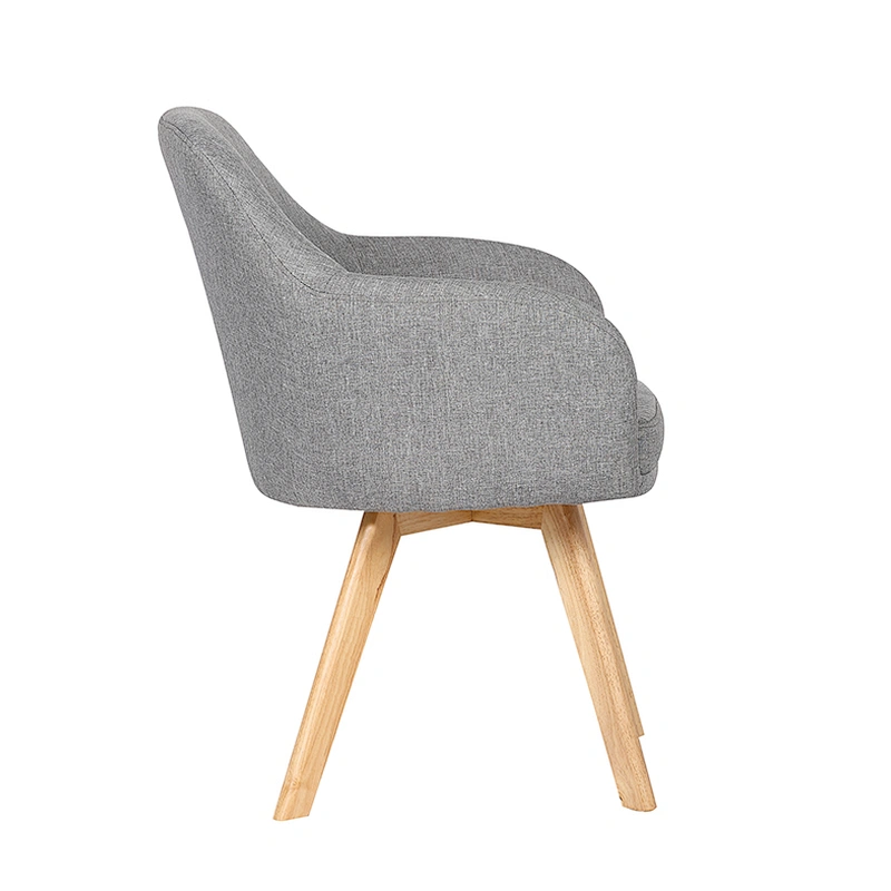 China Supplier Hot Sale Leisure Chair High Back Wooden Armrest Living Dining Chair