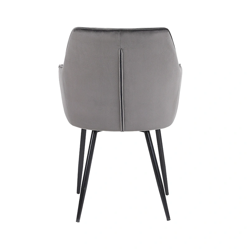 Quality modern nordic style dining room velvet fabric upholstered armrest dining chair