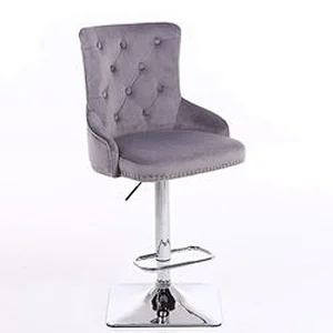 Modern luxury velvet kitchen counter tufted bar stool