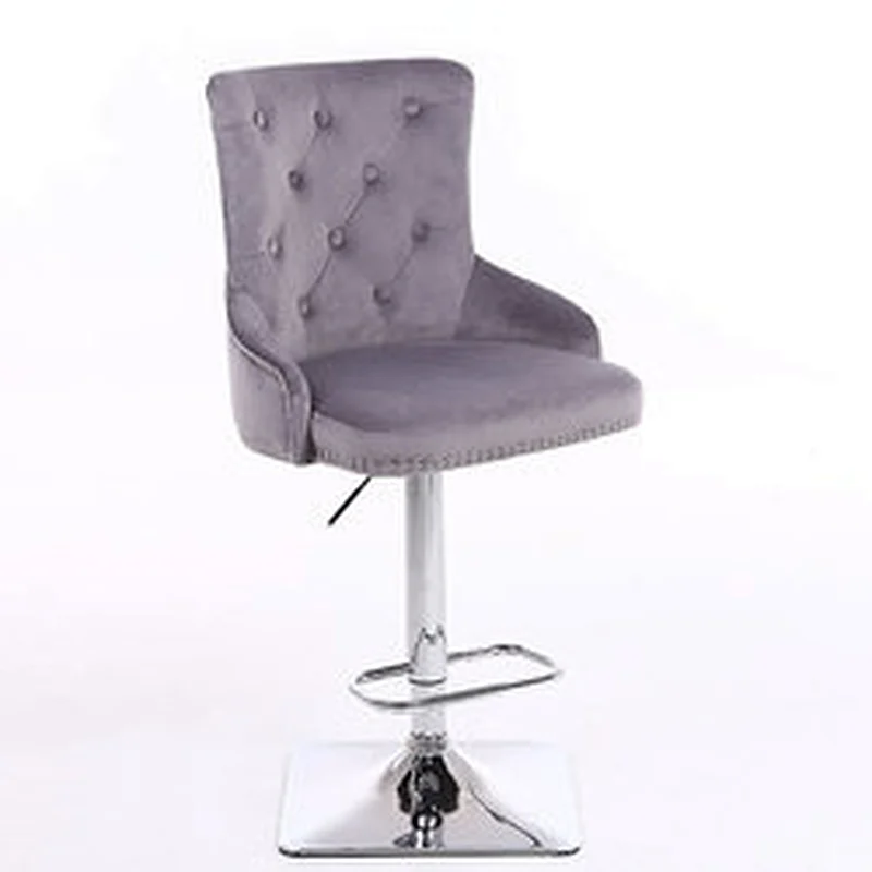 Modern luxury velvet kitchen counter tufted bar stool