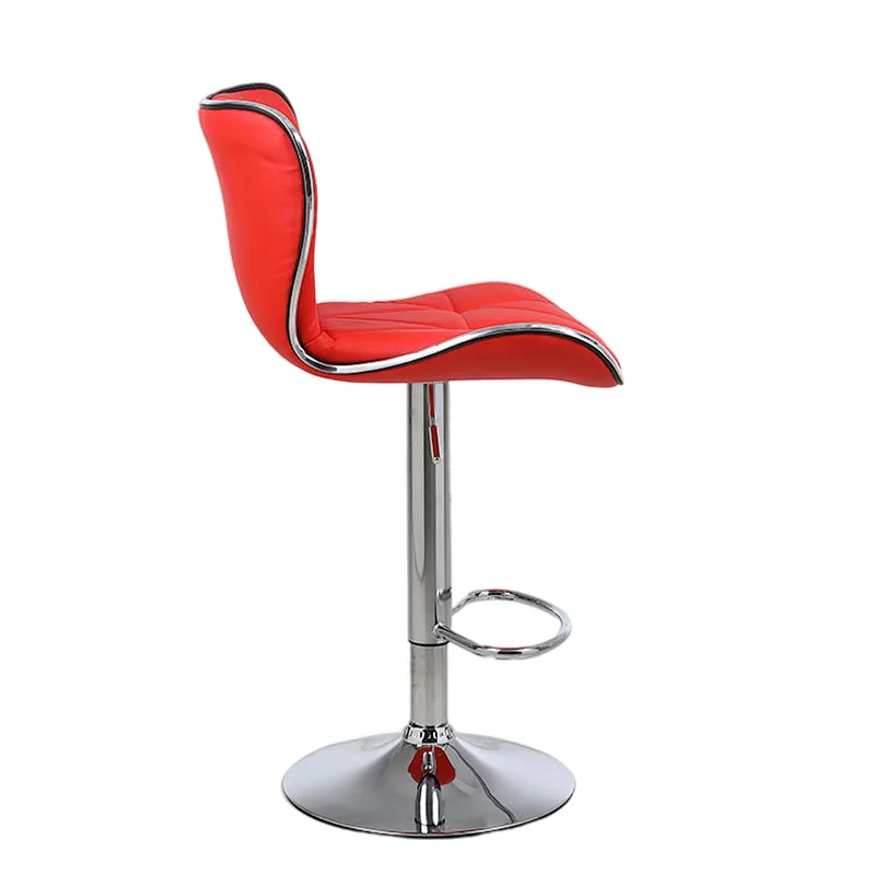 Modern Adjustable High Back breakfast commercial bar stool modern chairs  black