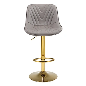 Chic Bar Stool with Sleek Lines and Plush Upholstery