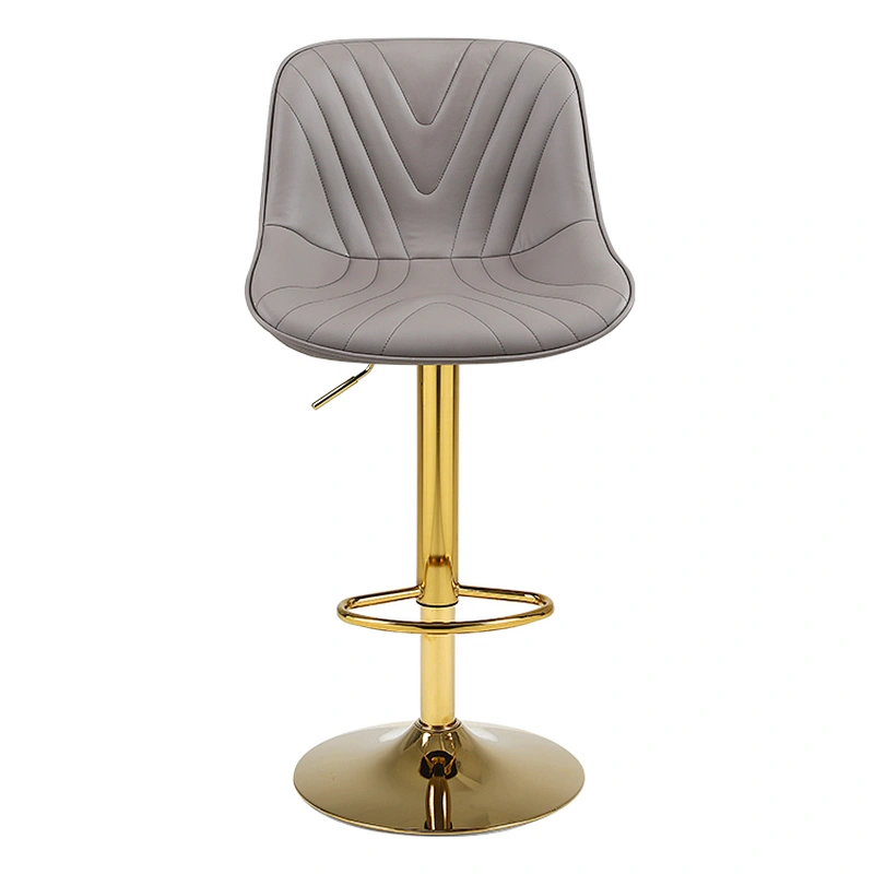 Chic Bar Stool with Sleek Lines and Plush Upholstery