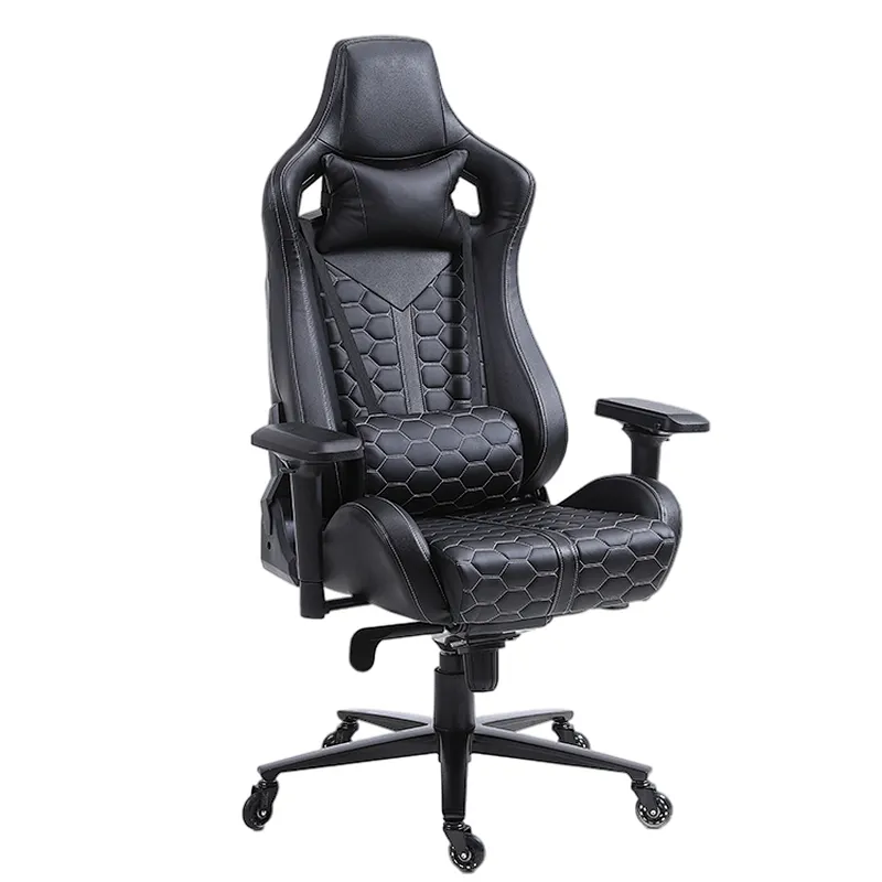Hot sale PVC Fabric Red PVC Fixed Armrest Nylon Sport luxury cheapest racing chair gaming chair