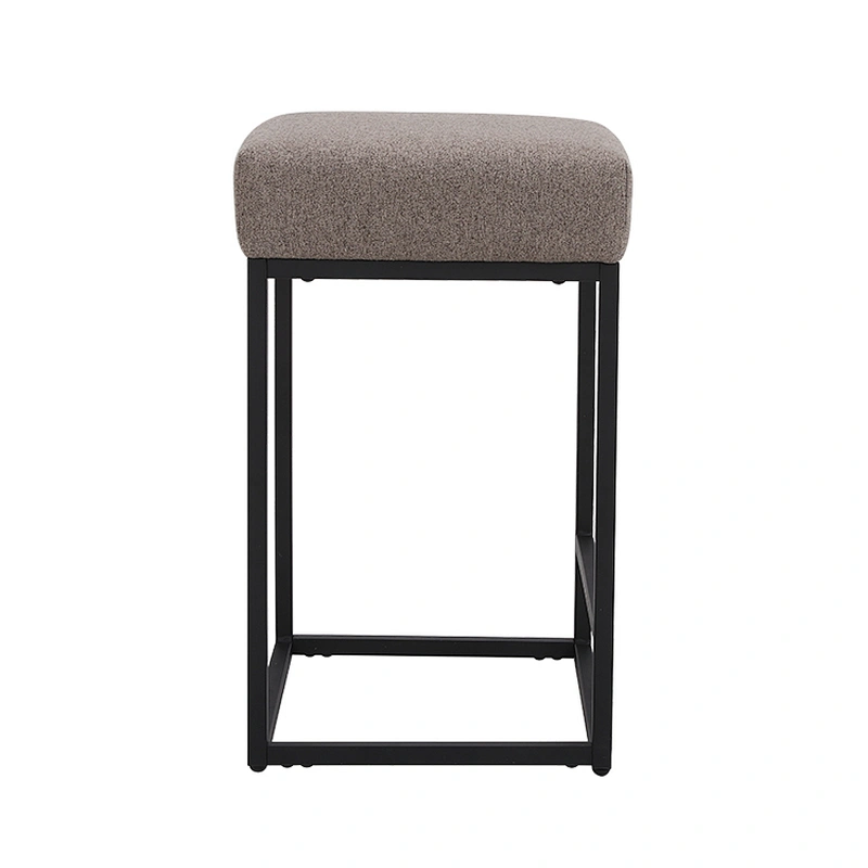 Kitchen Counter Modern Gold Barstools Upholstered Square Stools Backless Farmhouse Island Chairs