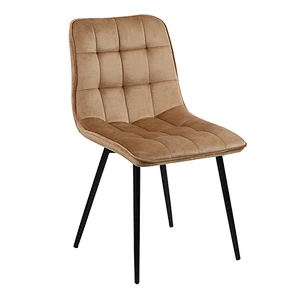 Factory direct sales without assembly modern fabric PU leather chairs dining chairs with metal legs