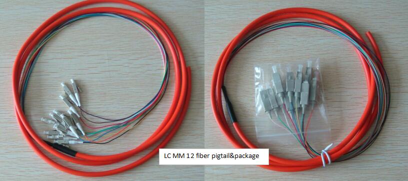 LC MM 12 fiber pigtail LC MM 12 fiber pigtail