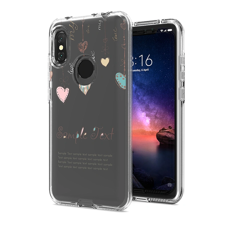 Custom Personalized Pattern Transparent mobile phone case For Mi Redmi Note 8 Pro Note 9s
