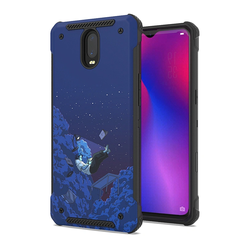 New Design Luxury cover 2 In 1 TPU+PC 3D Printed phone case for OPPO R17